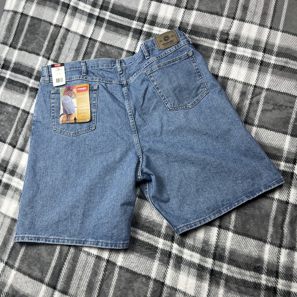 Wrangler Relaxed Fit Jorts Fit Denim Shorts Men's 44 Blue 10" Inseam 100% Cotton